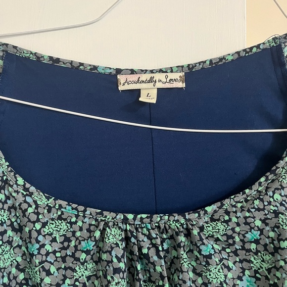 Accidentally In Love Dress Large Navy/Green - Picture 3 of 4